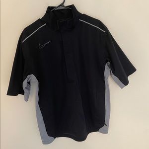 Nike Golf Storm Fit Black Half Zip Short Sleeve Windbreaker Jacket Mens SizeM